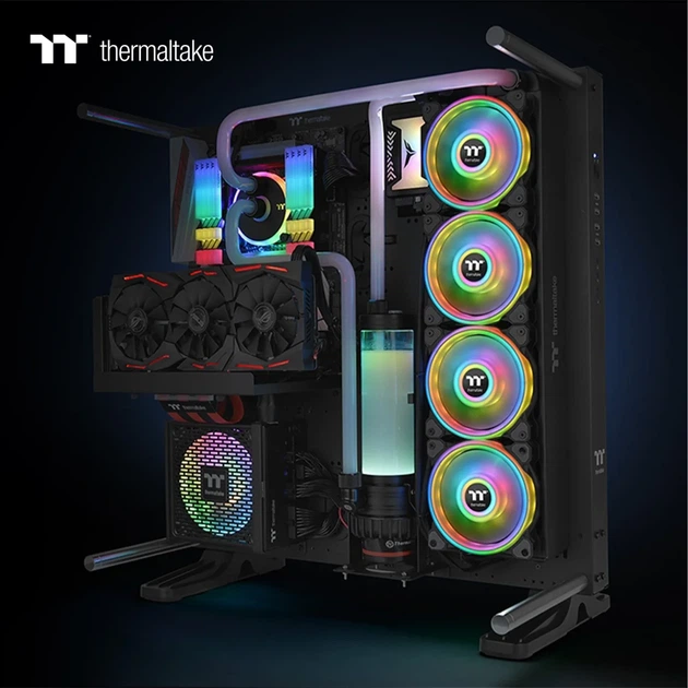 Кулер Thermaltake Riing Quad 14 RGB Radiator Fan TT Premium Edition (CL-F089-PL14SW-C) - Фото 4 Кулер Thermaltake Riing Quad 14 RGB Radiator Fan TT Premium Edition (CL-F089-PL14SW-C) - изображение 4