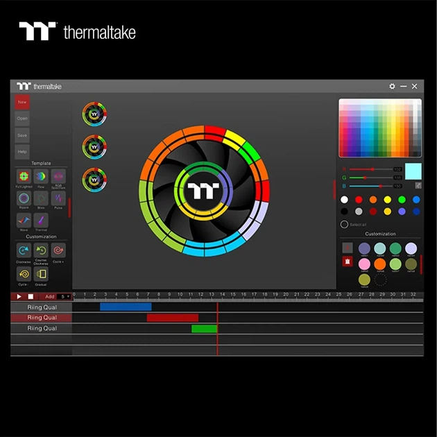 Кулер Thermaltake Riing Quad 14 RGB Radiator Fan TT Premium Edition (CL-F089-PL14SW-C) - Фото 5 Кулер Thermaltake Riing Quad 14 RGB Radiator Fan TT Premium Edition (CL-F089-PL14SW-C) - изображение 5