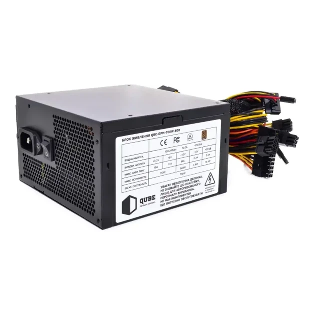 Блок живлення QUBE 700W 80+ Bronze (QBC-GPM-700W-80B Bulk) - Фото 1 Блок живлення QUBE 700W 80+ Bronze (QBC-GPM-700W-80B Bulk) - изображение 1
