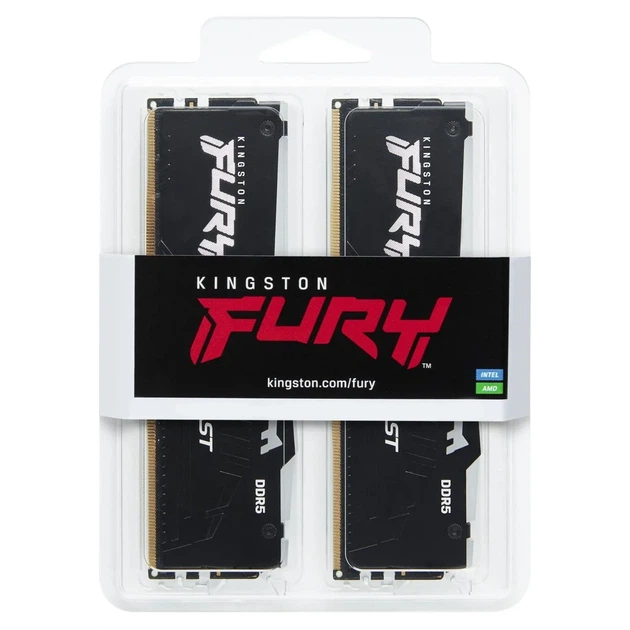 Модуль пам'яті Kingston FURY Beast Black RGB DDR5 6400 32GB (2x16GB) CL32-39-39 1.4V EXPO - Фото 3 Модуль пам'яті Kingston FURY Beast Black RGB DDR5 6400 32GB (2x16GB) CL32-39-39 1.4V EXPO - изображение 3