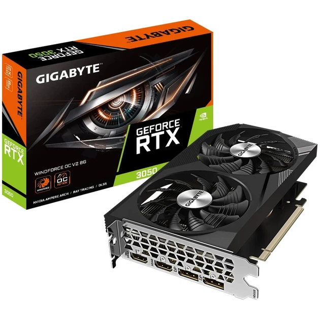 Відеокарта GIGABYTE Nvidia GeForce RTX 3050 WINDFORCE OC V2 8 GB (GV-N3050WF2OCV2-8GD) - зображення 7