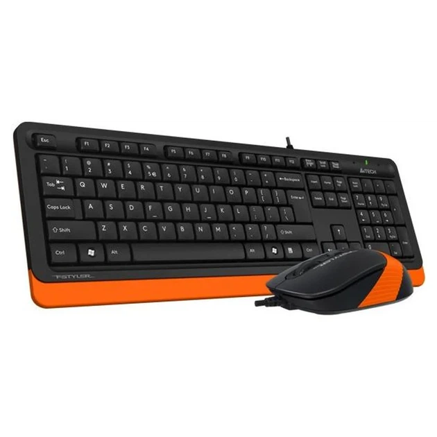 Комплект клавіатура та мишка A4Tech F1010 USB Orange - изображение 2