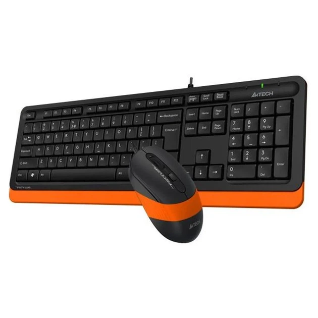Комплект клавіатура та мишка A4Tech F1010 USB Orange - изображение 3
