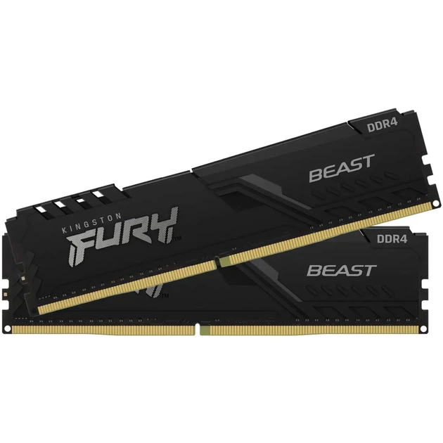 Модуль пам'яті Kingston FURY Beast Black DDR4-3200 32GB (2x16GB) CL16-18-18 1.35V XMP (KF432C16BB1K2/32WP) - Фото 2 Модуль пам'яті Kingston FURY Beast Black DDR4-3200 32GB (2x16GB) CL16-18-18 1.35V XMP (KF432C16BB1K2/32WP) - изображение 2