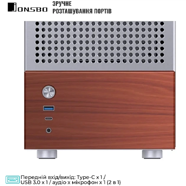 Корпус JONSBO T6 Silver - зображення 5