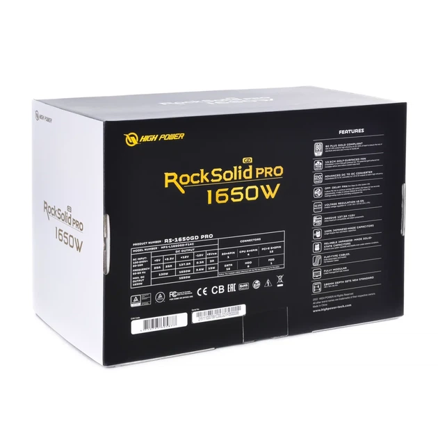 Блок живлення High Power Rock Solid Pro 1650W 80+ GOLD (RS-1650GD PRO) - изображение 10