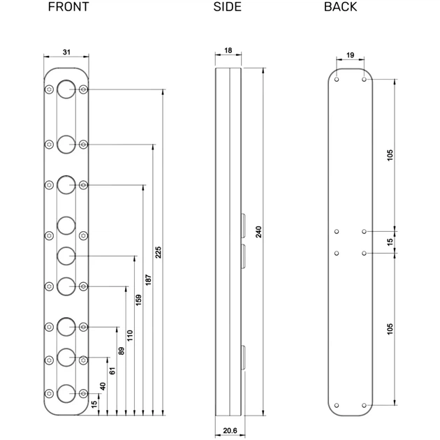 Термінал Stealkey Customs CubeTube Distroplate 240 mm - Acryl (SW10134) - изображение 4