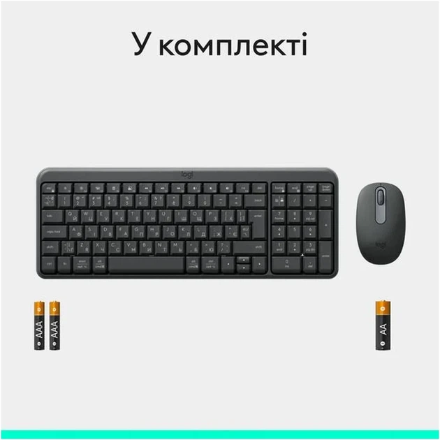 Комплект клавіатура та мишка Logitech MK250 Bluetooth/Wireles UA Graphite (920-013823) - зображення 2