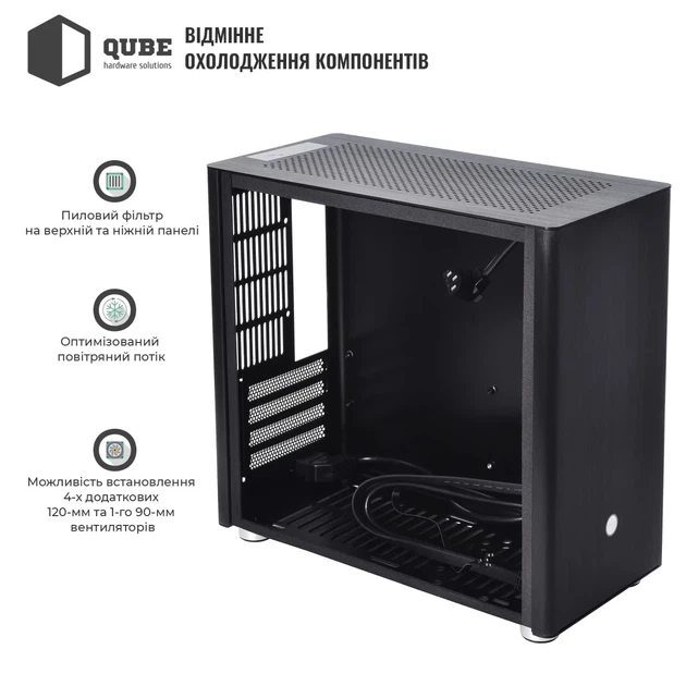 Корпус QUBE V9 Aluminum Black (QBV9M_WBNU3) - изображение 4