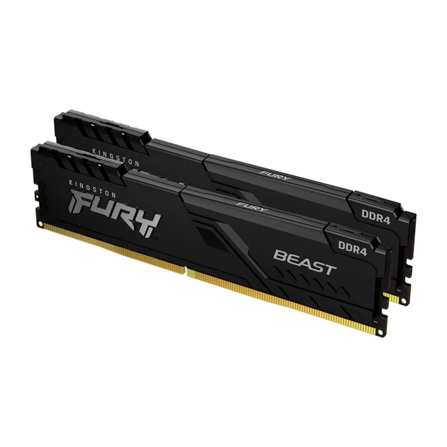 Модуль пам'яті Kingston FURY Beast Black DDR4-3200 32GB (2x16GB) CL16-20-20 1,35V (KF432C16BBK2/32) - Фото 1 Модуль пам'яті Kingston FURY Beast Black DDR4-3200 32GB (2x16GB) CL16-20-20 1,35V (KF432C16BBK2/32) - зображення 1