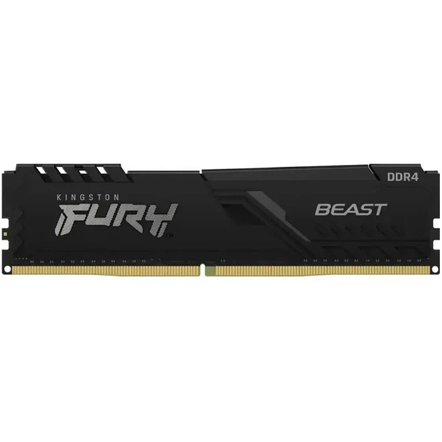 Модуль пам'яті Kingston FURY Beast Black DDR4-3200 8GB CL16-18-18 1.35V XMP (KF432C16BB/8WP) - Фото 1 Модуль пам'яті Kingston FURY Beast Black DDR4-3200 8GB CL16-18-18 1.35V XMP (KF432C16BB/8WP) - изображение 1
