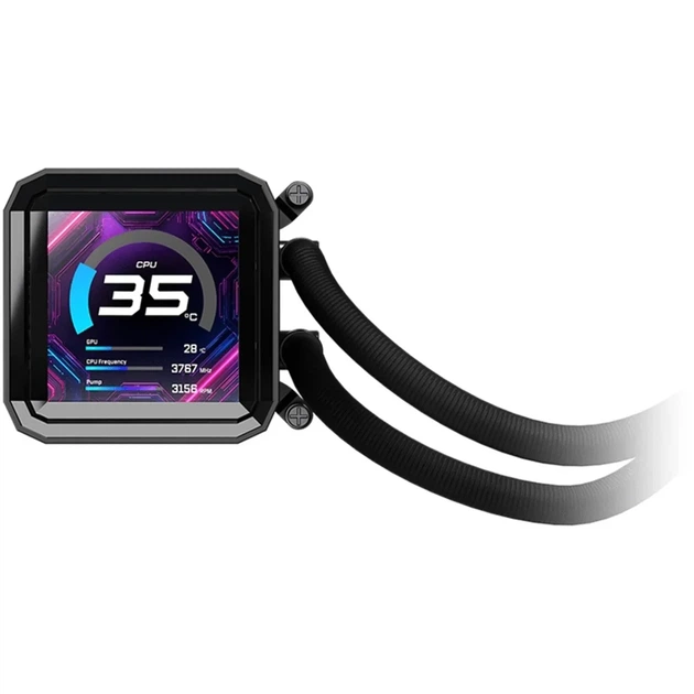 Система рідинного охолодження ASRock PHANTOM GAMING 360 LCD (360mm, 3x120mm ARGB, LCD Screen) - изображение 6