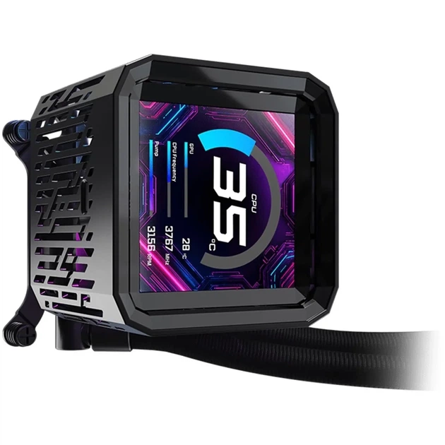 Система рідинного охолодження ASRock PHANTOM GAMING 360 LCD (360mm, 3x120mm ARGB, LCD Screen) - изображение 7