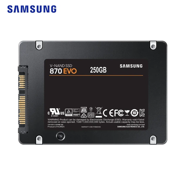 SSD Samsung 870 Evo 250GB 2.5' SATA III V-NAND 3bit MLC (MZ-77E250BW) - Фото 4 SSD Samsung 870 Evo 250GB 2.5' SATA III V-NAND 3bit MLC (MZ-77E250BW) - изображение 4
