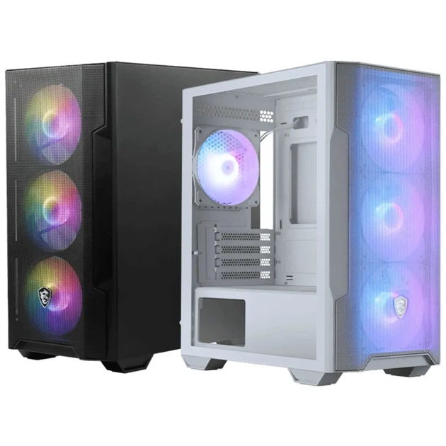 Корпус MSI MAG FORGE M100R WHITE (Micro-ATX, ARGB, White) - зображення 3