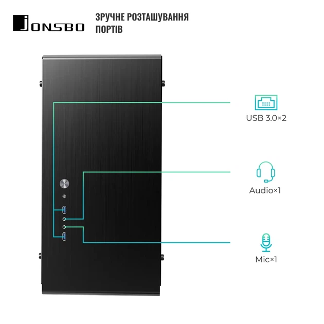 Корпус JONSBO U5 Aluminum Black - изображение 3