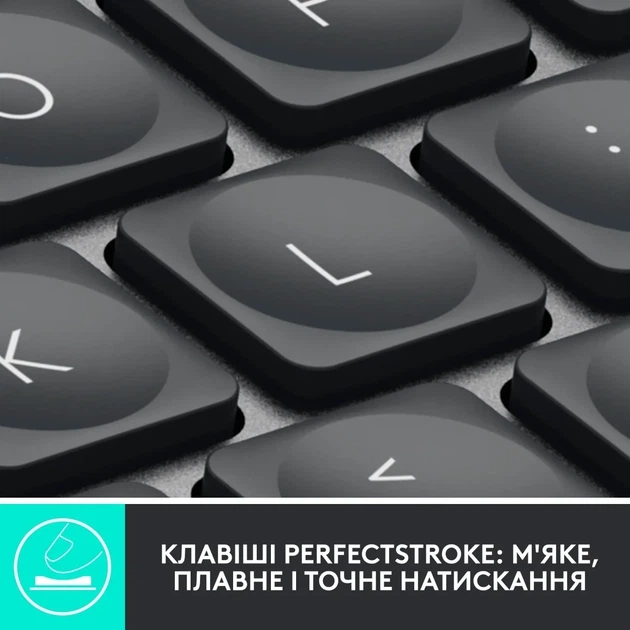 Клавіатура Logitech MX Keys Advanced for Business Wireless Illuminated UA Graphite (920-010251) - изображение 4