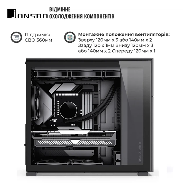 Корпус JONSBO D41 MESH Black - зображення 3