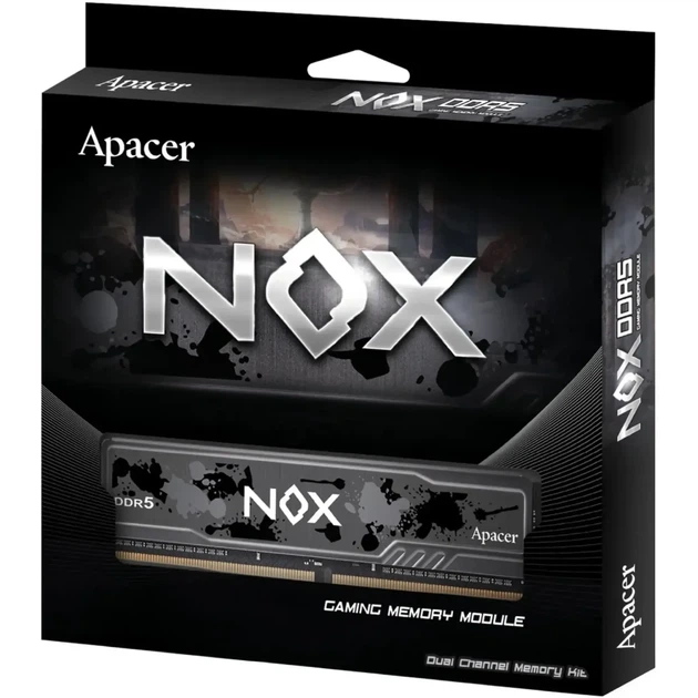 Модуль пам'яті APACER NOX Black DDR5-5200 32GB (2x16GB) CL38-38-38 1,25V - изображение 4