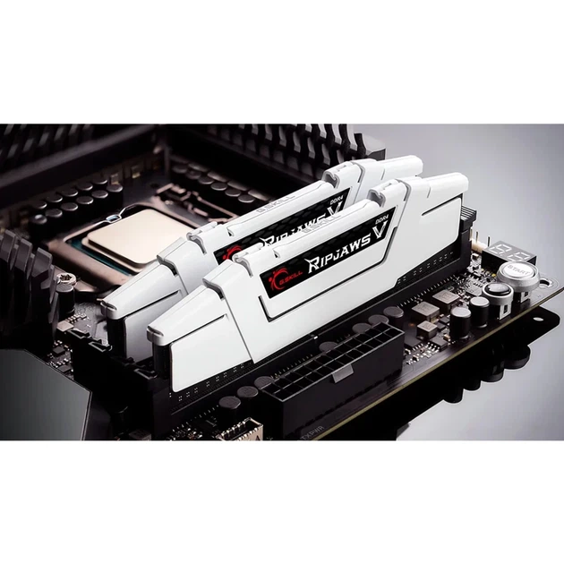 Модуль пам'яті G.Skill Ripjaws V White DDR4-3600 32GB (2x16GB) CL18-22-22-42 1.35V (F4-3600C18D-32GVW) - Фото 4 Модуль пам'яті G.Skill Ripjaws V White DDR4-3600 32GB (2x16GB) CL18-22-22-42 1.35V (F4-3600C18D-32GVW) - изображение 4