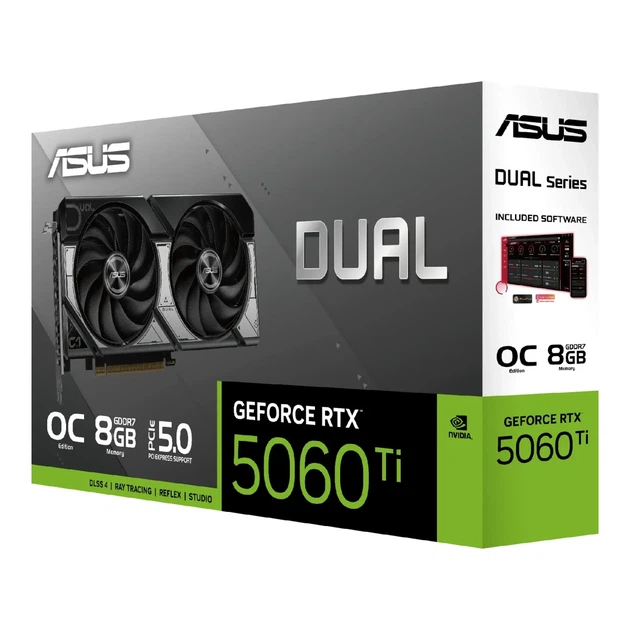 Відеокарта ASUS Nvidia GeForce RTX 5060TI DUAL OC 8GB (DUAL-RTX5060TI-O8G) - Фото 7 Відеокарта ASUS Nvidia GeForce RTX 5060TI DUAL OC 8GB (DUAL-RTX5060TI-O8G) - изображение 7
