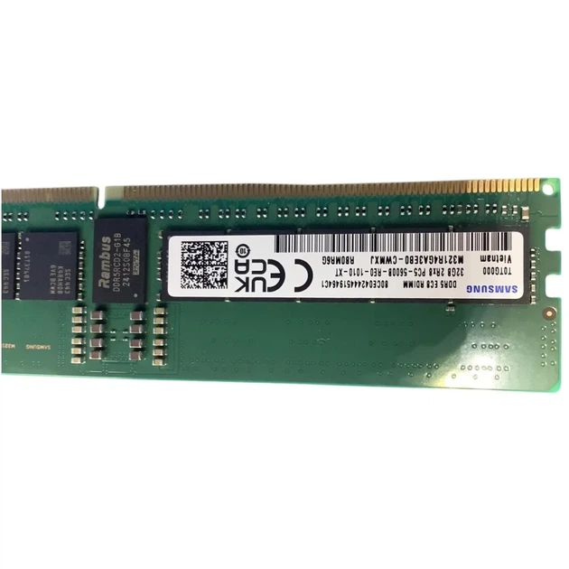 Модуль пам'яті для сервера SAMSUNG DDR5-5600 32GB RDIMM ECC REG 2Rx8 (M321R4GA3EB0-CWM) - Фото 2 Модуль пам'яті для сервера SAMSUNG DDR5-5600 32GB RDIMM ECC REG 2Rx8 (M321R4GA3EB0-CWM) - изображение 2