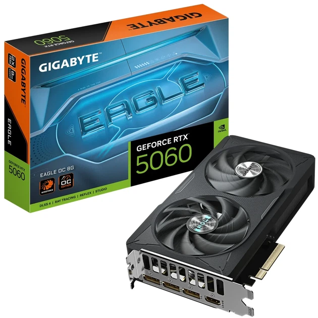 Відеокарта GIGABYTE Nvidia GeForce RTX 5060 EAGLE OC 8G (GV-N5060EAGLE OC-8GD) - Фото 10 Відеокарта GIGABYTE Nvidia GeForce RTX 5060 EAGLE OC 8G (GV-N5060EAGLE OC-8GD) - зображення 10