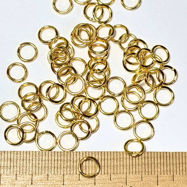 Кільця сполучні одинарні колір золото 7х1мм 19шт - Фото 5 Кільця сполучні одинарні колір золото 7х1мм 19шт - зображення 5
