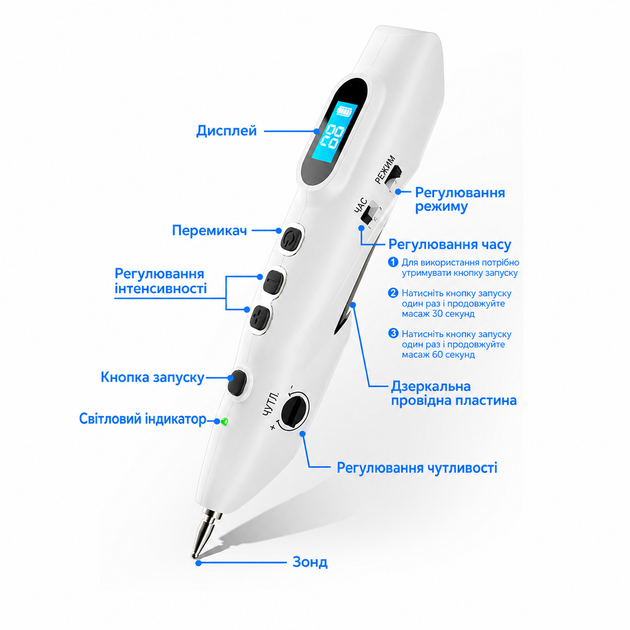 Меридианная ручка Leawell LY-508C с поиском биологически активных точек - изображение 3