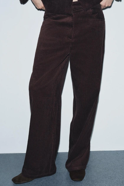 Вельветові штани Wide leg Zara 4088/041 L - изображение 2