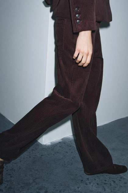 Вельветові штани Wide leg Zara 4088/041 L - изображение 4