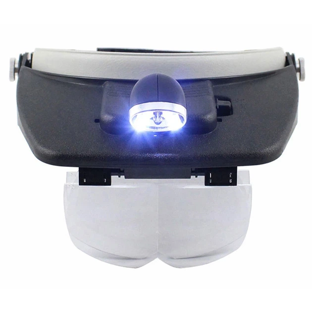 Лупа очки бинокулярные Magnifier 81001-A с LED подсветкой / увеличение 1.2X 1.8X 2.5X 3.5X - Фото 3 Лупа очки бинокулярные Magnifier 81001-A с LED подсветкой / увеличение 1.2X 1.8X 2.5X 3.5X - изображение 3