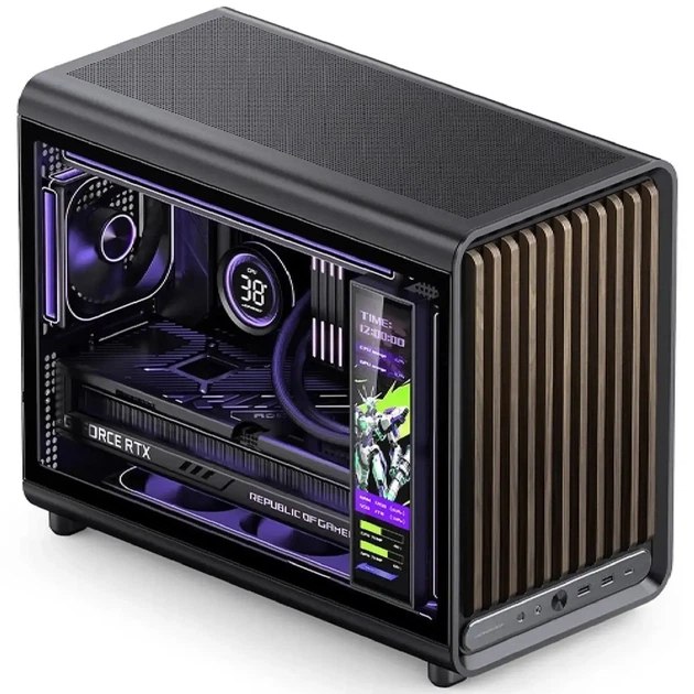 Корпус JONSBO D33 Wood Black - зображення 3