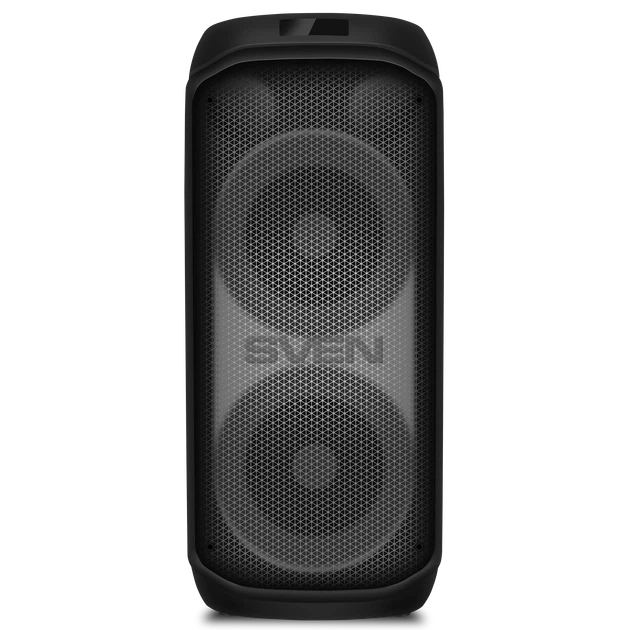 Портативная акустическая система SVEN PS-1050, 200 Вт, Bluetooth, RGB-подсветка, караоке, микрофон, Black - Фото 7 Портативная акустическая система SVEN PS-1050, 200 Вт, Bluetooth, RGB-подсветка, караоке, микрофон, Black - изображение 7