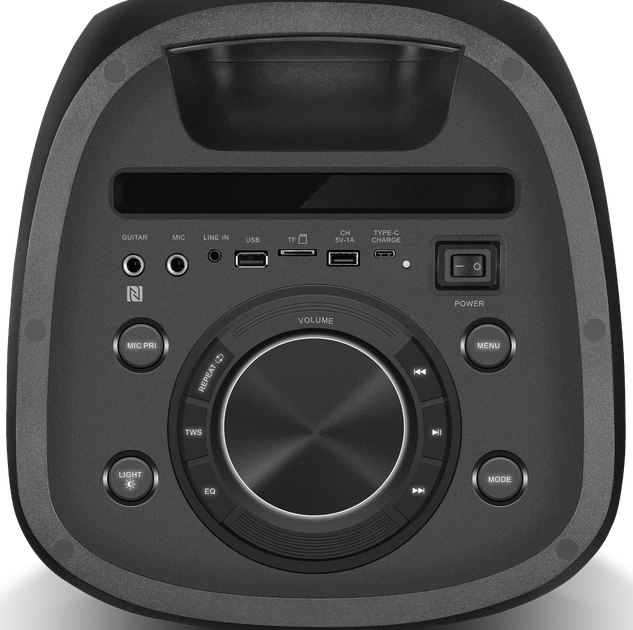 Портативная акустическая система SVEN PS-1050, 200 Вт, Bluetooth, RGB-подсветка, караоке, микрофон, Black - Фото 10 Портативная акустическая система SVEN PS-1050, 200 Вт, Bluetooth, RGB-подсветка, караоке, микрофон, Black - изображение 10