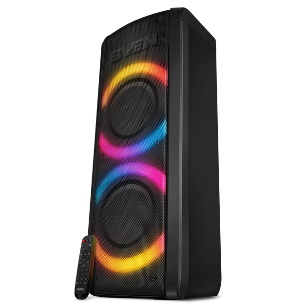 Портативная акустическая система SVEN PS-710, 100 Вт, Bluetooth, RGB-подсветка, караоке, Black - изображение 2