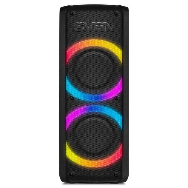 Портативная акустическая система SVEN PS-710, 100 Вт, Bluetooth, RGB-подсветка, караоке, Black - изображение 3
