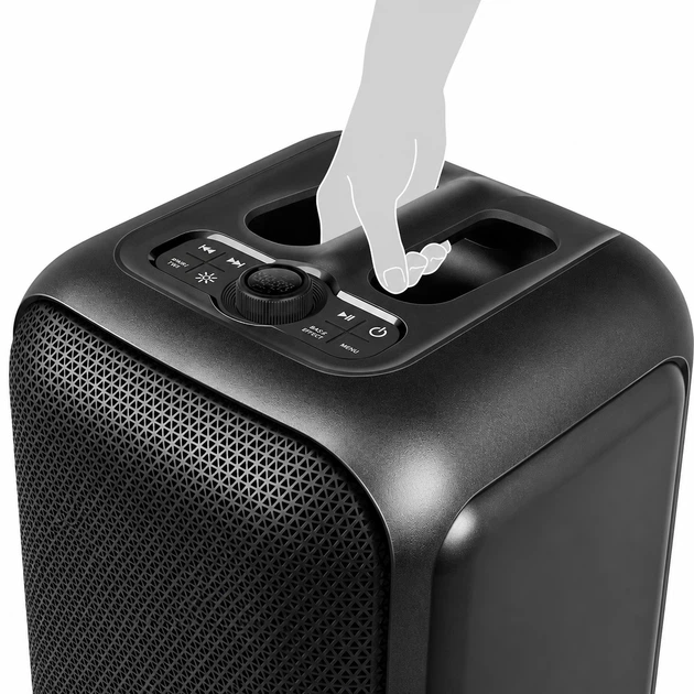 Портативная акустическая система SVEN PS-880, 110 Вт, Bluetooth, RGB-подсветка, караоке, Black - Фото 7 Портативная акустическая система SVEN PS-880, 110 Вт, Bluetooth, RGB-подсветка, караоке, Black - изображение 7