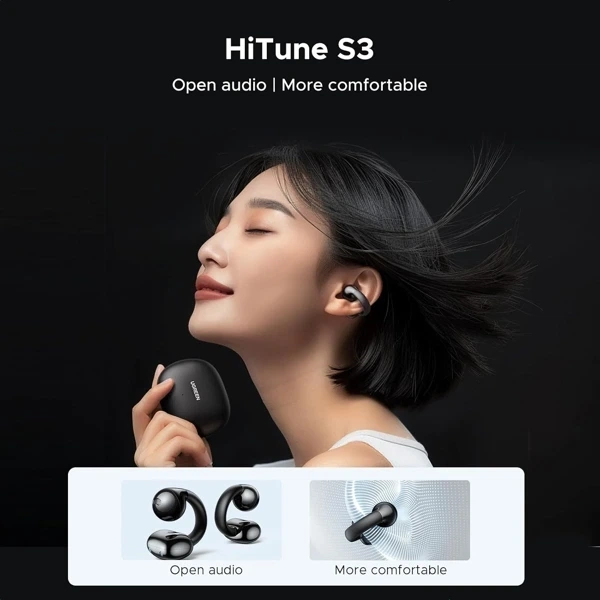Бездротові навушники TWS UGREEN WS209 HiTune S3 True Wireless, ENC, IPX5, Black - Фото 5 Бездротові навушники TWS UGREEN WS209 HiTune S3 True Wireless, ENC, IPX5, Black - изображение 5