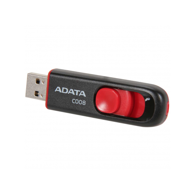 Флеш-накопичувач ADATA USB 2.0 C008 16Gb Black/Red - изображение 3