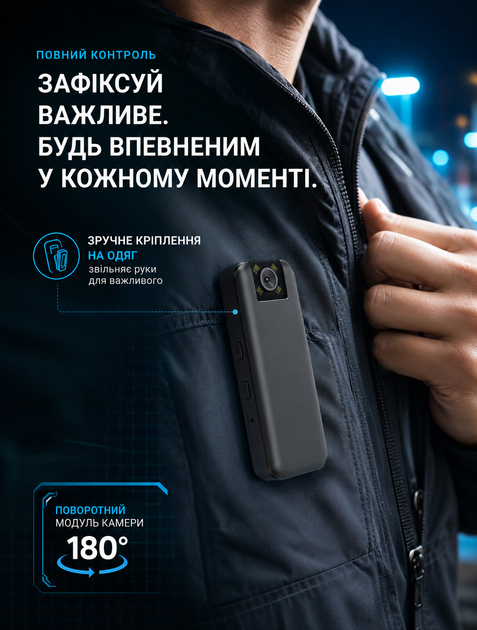 Нагрудная 4G боди-камера S15 Pro с поворотным объективом для записи в реальном времени с разрешением 1080p и встроенным GPS - изображение 2