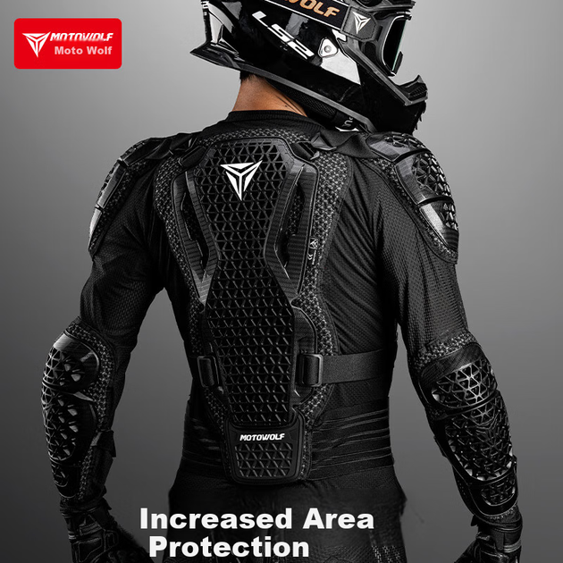 Комплект захисних бронь MOTOWOLF для мотоциклів від падінь та ударів, броня для позашляхового мотоцикла, захист грудей та спини, повне захисне спорядження - изображение 8