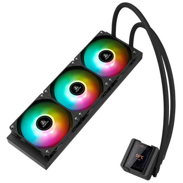 Рідинний кулер Segotep Ice Cool 360 Black LCD ARGB All-In (2,4-дюймовий РК-екран / Програмне забезпечення / Підтримка двох платформ Intel AMD) - зображення 4