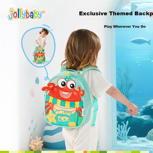 Jollybaby Книга для раннього навчання з м'якої тканини, стійка до розривів, тиха книжка Монтессорі, іграшка для 1-річної дитини, подарунок - Вечірка в океані - Фото 5 Jollybaby Книга для раннього навчання з м'якої тканини, стійка до розривів, тиха книжка Монтессорі, іграшка для 1-річної дитини, подарунок - Вечірка в океані - изображение 5