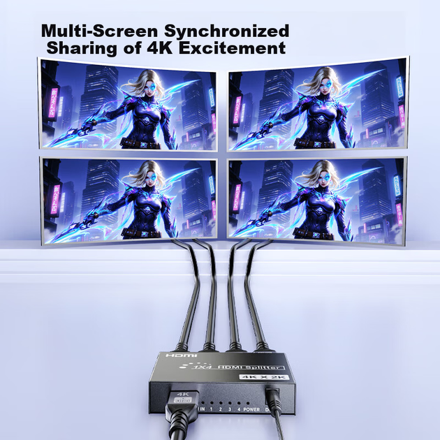 Разветвитель видеосигнала NVV ACS HDMI 1x4 4K UHD (NV-SM4K104) - изображение 3