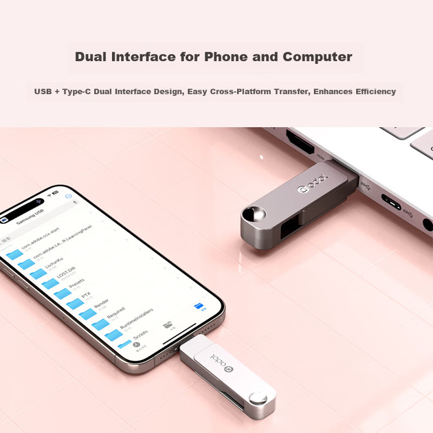 ASUS PM310 Meteor Gray, флеш-накопитель с интерфейсом USB 3.2 Type-C на 256 ГБ для мобильных устройств и ПК, цвет Meteor Gray. - изображение 5