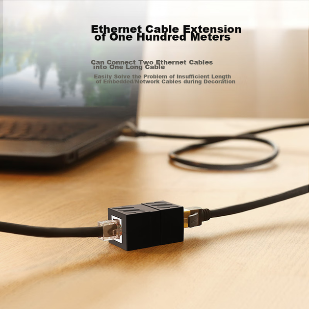 Соединитель витой пари Ugreen RJ-45 STP Cat 5e сквозной 10 шт. Черный - изображение 6