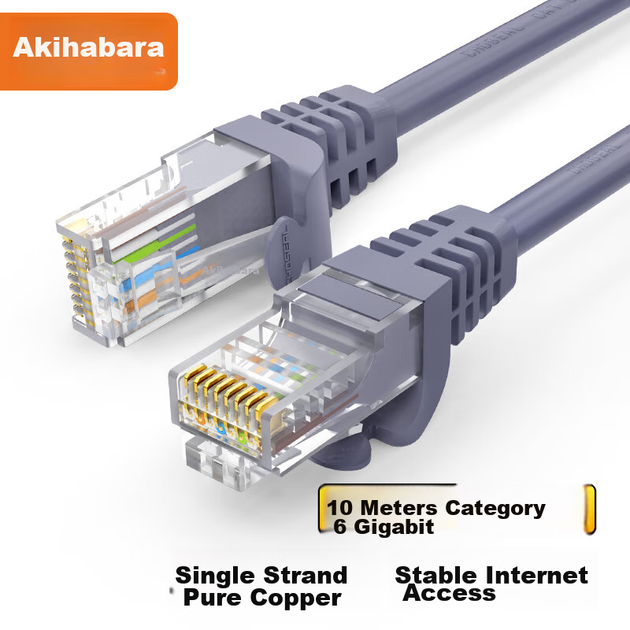Патч-корд Choseal Cat 6 UTP 1 Гбит/с 10 м Серый (QS2619AT10J) - изображение 4