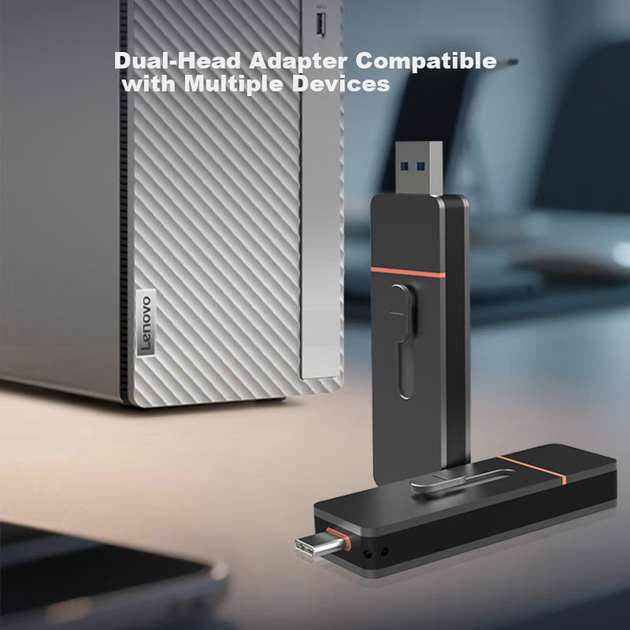 Флеш память USB Lenovo US510 256GB USB 3.2 Gen2 + Type-C - изображение 2