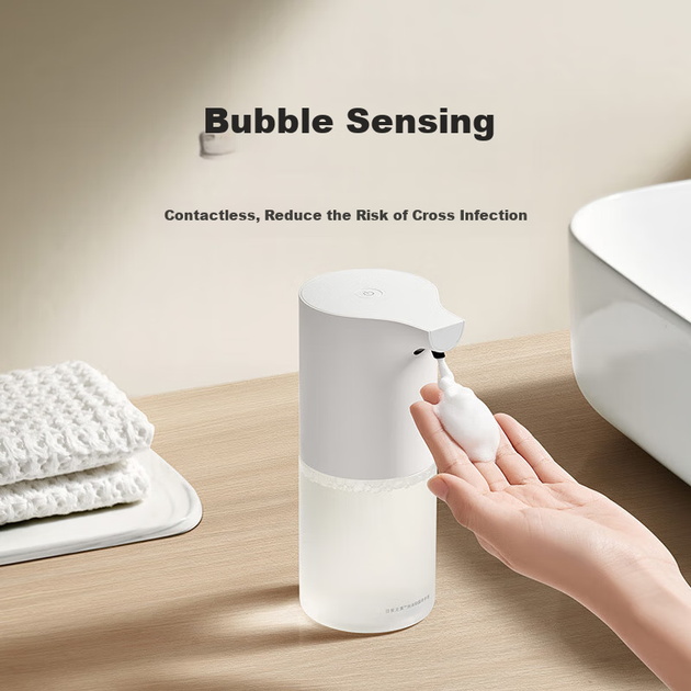 Mijia Xiaomi Automatic Hand Washer 1S Set, автоматична мийка для рук із зарядним піноутворювачем, антибактеріальним дозатором мила, автоматична дезінфікуюча машина для рук для кухні та ванної кімнати, подарунок 520 - изображение 4